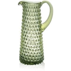 Графін для напоїв високий Hobnail, оливково-зелений (1000 мл) KLIMCHI 16185/1000-32/27