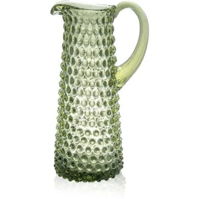 Графін для напоїв високий Hobnail, оливково-зелений (1000 мл) KLIMCHI 16185/1000-32/27
