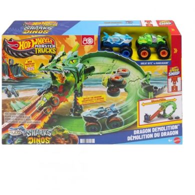 Игровой набор Атака огненного дракона Monster Trucks Hot Wheels JFR06