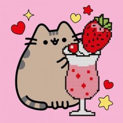 Картина по номерам с алмазной мозаикой SANTI Пушин. Коктейль Клубника, 25*25 см Santi 954935