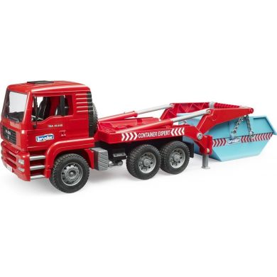 Машинка игрушечная. Контейнеровоз для строительного мусора MAN TGA Bruder 02741