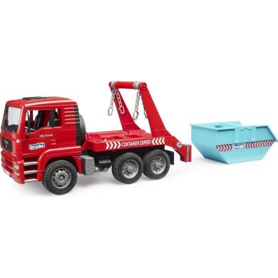 Машинка игрушечная. Контейнеровоз для строительного мусора MAN TGA Bruder 02741