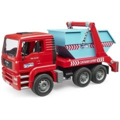 Машинка игрушечная. Контейнеровоз для строительного мусора MAN TGA Bruder 02741
