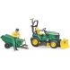 Набір іграшковий садовий трактор John Deere з причіпом та фігуркою садівника Bruder 62104