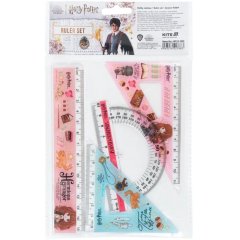 Набор: линейка 15 см, 2 косенка, транспортир, с принтом HP HP25-282