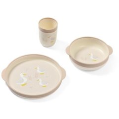 Набор посуды из 3 предметов с присосками Фермер Babyono 1565