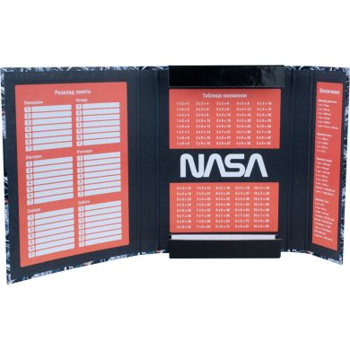 Папка для зошитів В5 на гумці картон, NASA Kite NS22-210