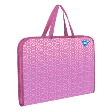 Папка-портфель Yes FC на блискавці з тканинними ручками Barbie рожевий YES 492240