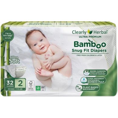 Подгузники Clealry Herbal Bamboo, размер 2 (3-6 кг), 32 шт. 850004427682, S
