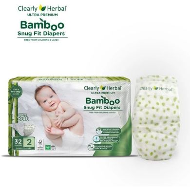 Подгузники Clealry Herbal Bamboo, размер 2 (3-6 кг), 32 шт. 850004427682, S