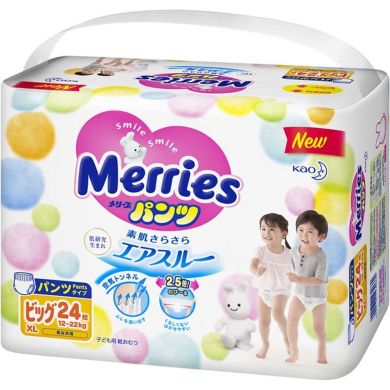 Трусики-підгузники японські дитячі розмір Big 12-22 кг/ 24 шт (Jumbo) Merries 584754/991370 4901301230669, 24