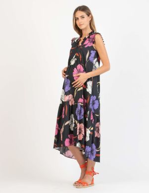 Сукня для вагітних Attesa з квітковим принтом L 0254