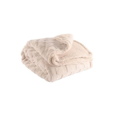 Плед RAVA 150x200 см бежевый Tiseco 3588BEIGE