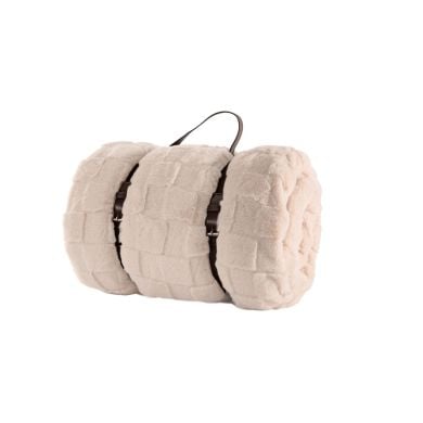 Плед RAVA 150x200 см бежевый Tiseco 3588BEIGE