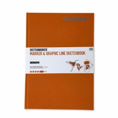 Скетчбук SketchMarker В5 44 листов 180 г оранжевый MGLHM/MAND