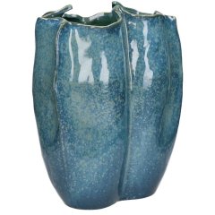 Ваза CEZANNE, кераміка, Н36.5см, сині сутінки, POMAx 39428-BDU-15