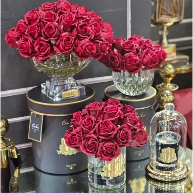 Аромат для помещения CENTREPIECE Карминно-красные бутоны розы, золото Cote noire CPRB04