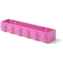 Декоративна полка для зберігання книг рожева Lego 41121739