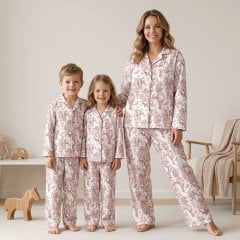 Дитяча піжама в англійському стилі з органічної бавовни Pima My Little Pie Africa Pink 4-5 років PJ022