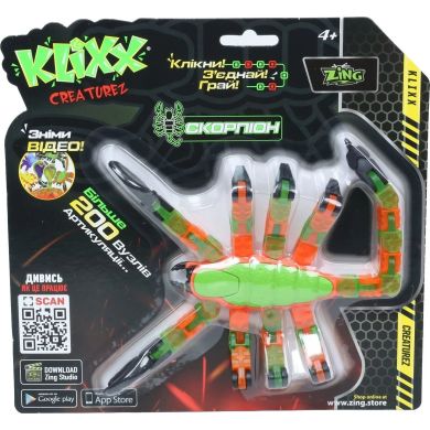 Іграшка Zing Klixx Creaturez Fidget Скорпіон зелено-червоний KX110_A