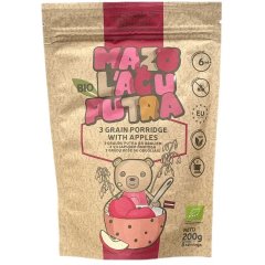 Каша безмолочная Овсяно-гречнево-пшенная с яблоком органическая (200г) 6+ 4751030350011