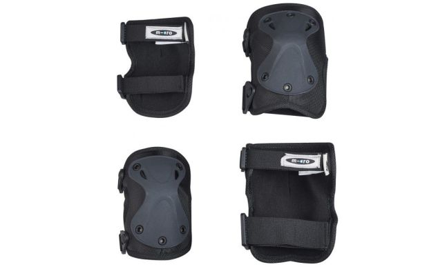 Комплект защитных накладок для колен и локтей Micro Черный M АС8018