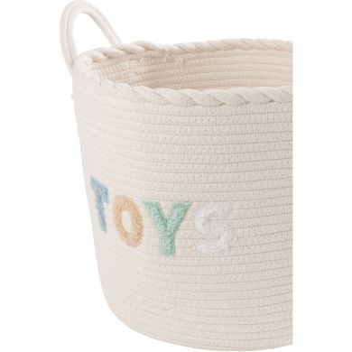Корзина для игрушек COTTON WH/BL S (30x30x27см) J-LINE C61588