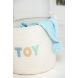 Корзина для игрушек COTTON WH/BL S (30x30x27см) J-LINE C61588
