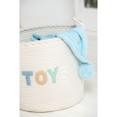 Корзина для игрушек COTTON WH/BL S (30x30x27см) J-LINE C61588