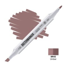 Маркер Sketchmarker, цвет Умбра Umber 2 пера: тонкое и долото SM-BR042