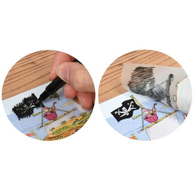 Набір перекладних наліпок Scribble Down з онлайн додатком Острів піратських скарбів SD/20