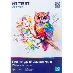 Бумага для акварели А3, 10 листов, 200г/м2, Kite Classic K-268