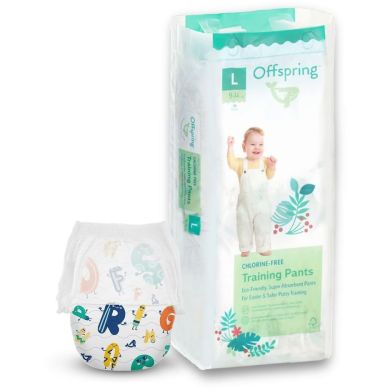 Подгузники-трусики Offspring размер L, 9-14 кг, 36 шт, Буквы DP-OI-FAP-L36P-ABC 9355465008612, L