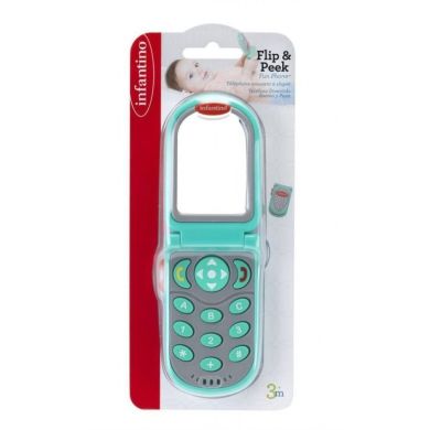 Развивающая игрушка Infantino Flip & Peek интересный телефон 306307I, Голубой