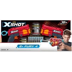 Скорострельный бластер EXCEL FURY 4 2 PK (3 банка, 16 патронов) Zuru 36329R