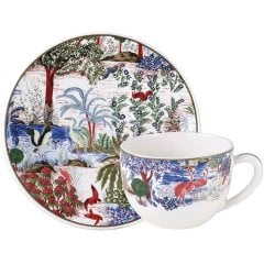 Велика чашка з блюдцем JARDIN DU PALAIS 450 мл - &Oslash; 18.8 см - H 8.5 см GIEN 18531PTJ01