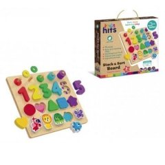 Деревʼяна іграшка Пазл-вкладиш: Stack & Sort Board Kids hits KH20/024