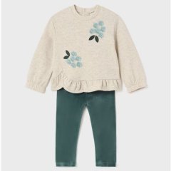 Детский комплект леггинсы и свитшот с рюшами Mayoral 74 Зеленый 2706