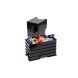 Двоточковий чорний контейнер для зберігання Х2 Lego 40021733