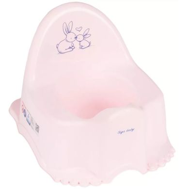 Горшок ЭСО-Зайчики Светло-розовый TEGA BABY KR-007-104