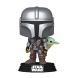 Игровая фигурка FUNKO POP! серии Мандалорец МАНДАЛОРЕЦ ИЗ ГРОГУ НА СПИНЕ 90443