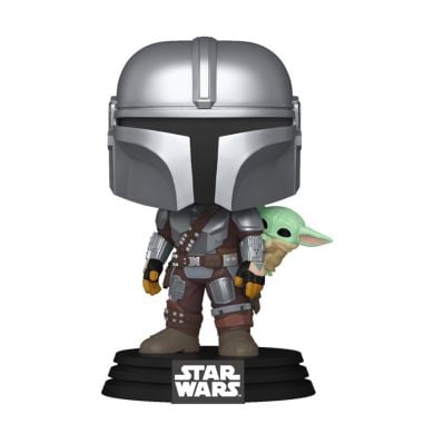 Игровая фигурка FUNKO POP! серии Мандалорец МАНДАЛОРЕЦ ИЗ ГРОГУ НА СПИНЕ 90443