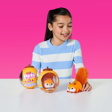 Интерактивная игрушка PETS ALIVE S1 БЕЛОК (оранжевый) 9565A