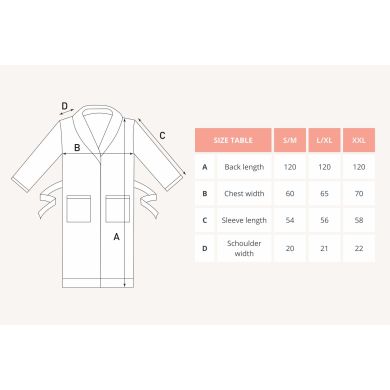 Халат LINDU L/XL, темно-серый Tiseco 3608DARKGREY