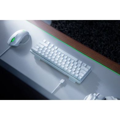 Клавіатура оптична Razer Huntsman mini Mercury Edition (USB, Red Switch, ENG) RZ03-03390400-R3M1