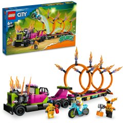 Конструктор Завдання із каскадерською вантажівкою та вогняним колом 479 деталей LEGO City Stunt 60357