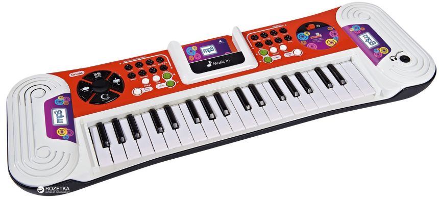 Детский синтезатор Simba с разъемом для МР3-плеера 37 клавиш 62 см 6832606
