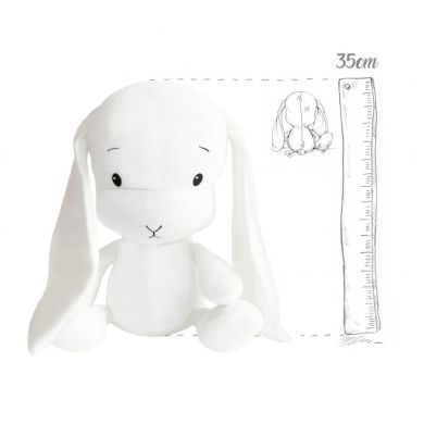 М'яка іграшка Effiki білий кролик з білими вушками 35 см 5901832946342