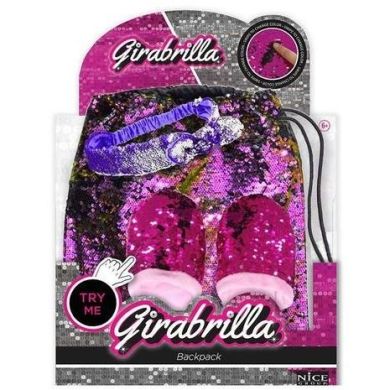 Набор Girabrilla (Гирабрилла) с тапочками повязкой для волос и Рюкзак для девочки розовый 02513