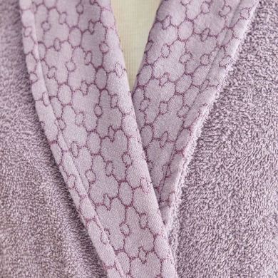 Набір із 6 предметів: 2 халати (розміри S/M та L/XL), 2 рушники 50 × 90 см і 2 рушники 70 × 140 см, сірий/бузковий Karaca Home 8680214254325